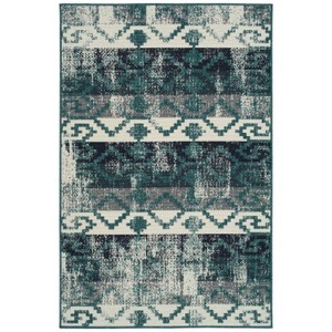 LunaLulinlk Modern, Geometric, Textured Cut Pile 1'11" x 3'7" Rectangle Throw Rug - 1 of 4