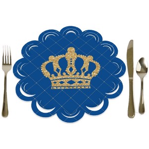 Big Dot of Happiness Royal Prince Charming - Baby Shower or Birthday Party Round Table Decorations - Paper Chargers - Place Setting For 12 - 1 of 4