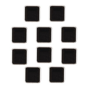 Unique Bargains Women's Square Buttons Black 10 Pcs - 1 of 4