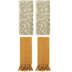 REGALWOVEN 4 Pcs Cotton Bathroom Hand Towel with Tassel 14" x 30" - 1 of 4