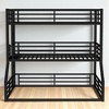 Twin Over Twin Over Full XL Metal Triple Bunk Bed with Guardrails and Ladder, Heavy-Duty Space-Saving Bed Frame ,kids bed - 4 of 4