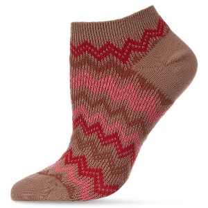 Memoi Color Zag Running Soft-Fit Cotton-Rich Low Cut Women's Socks - 1 of 3