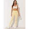INSPIRE CHIC Women's Elastic Waistband Soft Gym Yoga Cotton Stirrup Pants Leggings - 2 of 4
