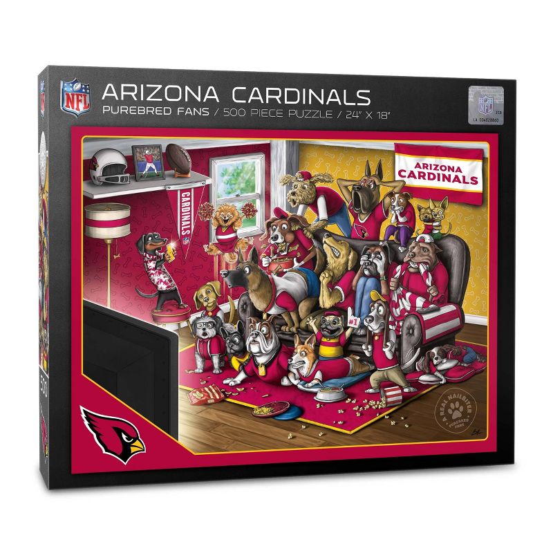 NFL Arizona Cardinals Purebred Fans &#39;A Real Nailbiter&#39; Puzzle - 500pc, 1 of 4