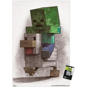 Trends International Minecraft: Mobestiary - Chicken Jockey Unframed Wall Poster Prints - 1 of 4