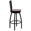 Flash Furniture Black ''X'' Back Swivel Metal Barstool - 4 of 4