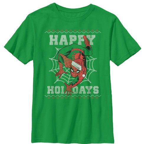 Boy's Marvel Christmas Spider-Man Web T-Shirt - image 1 of 3