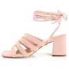 Journee Collection Womens Sevyn Open Square Toe Block Heel Sandals Rose 8.5 - 2 of 4
