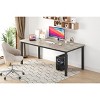 TROPOW 71 Inch Industrial Dining Table for 6-8 People, Wooden Rectangle Long Dinner Kitchen Table with Metal Legs, Round Corners, Writing Office Desk - 3 of 4
