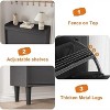 Shoe Cabinet with Flip-Down Doors - Space-Saving Entryway Organizer with Adjustable Shelf, Wooden Shoe Storage - 4 of 4