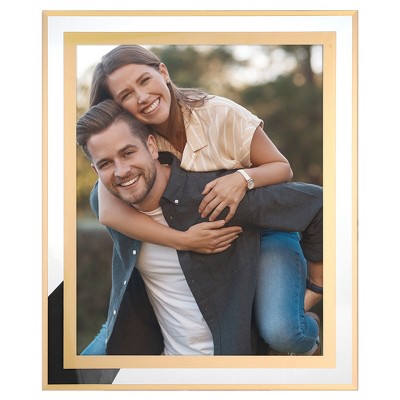 Unique Bargains REGALWOVEN Wedding Home Glass Vertical or Horizontal Picture Frame for Tabletop Display
