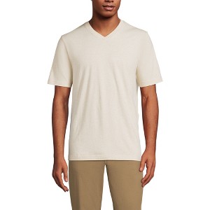 Lands' End Men's Super-T Short Sleeve V-Neck T-Shirt - 1 of 3