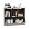 Stylish Wooden Toy Shelf, Toy Storage and Organization Shelf, Double-Layer Children's Bookshelf, - 4 of 4