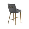 Meridian Furniture,Owen Grey Velvet Stool, Set of 2 - 2 of 4