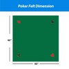 GSE 40" x 40" Poker Card Playing Tabletop Felt, Casino Playing Card Poker Layout Mat for Table Top - 2 of 4