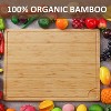 TackView Cutting Board, Bamboo Cutting Board with Juice Groove,  Knife Friendly Chopping Board,24*18*0.8in,Oil injection - 2 of 4