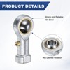 Unique Bargains Self-Lubricating Thread Steel Joint Jam Nuts Rod End Bearing - 2 of 4