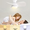 23 inch Low Profile Ceiling Fans with Lights and Remote 3 Reversible ABS Blades 6 Speeds Ceiling Fan for Bedroom Kids Room Dining Room - 4 of 4