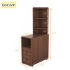 Modern End Table with Drawers, Narrow Sofa Table Corner Side Table for Small Spaces, Bedroom Nightstand with Open Shelves for Living Room Bedroom - 3 of 4