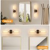 DAKAFUL Industrial Double Wall Sconce,E26 Vertical/Horizontal Wall Light with Glass Shades for Bathroom Mirror/Hallway/Bedroom - 4 of 4