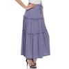 Clearlove Women Midi Skirt with Pockets Elastic High Waist A Line Lace Tiered Skirt - 3 of 4