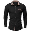Men's Long Sleeve Dress Shirt Plaid Collar Casual Button Down Shirts - 3 of 4