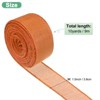 Unique Bargains Burlap Wired Edge Durable Thick Fabric Ribbons for DIY Crafts 1 Pc - 3 of 4