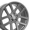 OE Wheels DG51 22 Inch Rim Fits Ram SRT Style 5x139.7 22x10 Gloss Gunmetal - Hollander 2223 (1) - 2 of 4