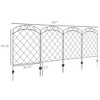 Aghana Digitals 4-Panel Steel Garden Fence: Decorative Animal Barrier, Flower Edging & Patio - 3 of 4