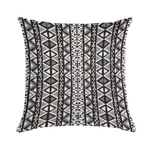 Black White Texture Pillow Covers 18x18 Decorative Throw Pillows Soft Square Cushion Covers for Couch Sofa Bedroom - 1 of 1