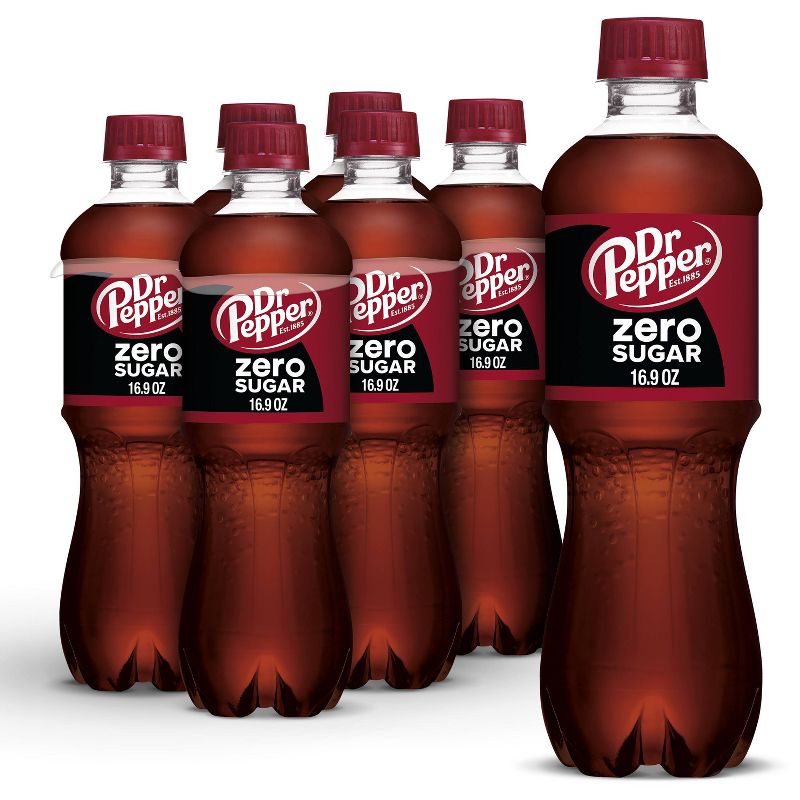 Dr Pepper Zero Sugar Soda - 6pk/16.9 fl oz Bottles, 1 of 9