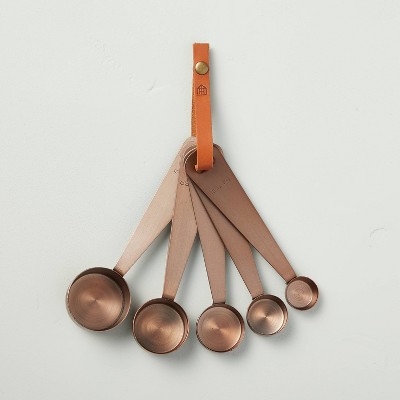 5pc Metal Measuring Spoon Set Antique Copper - Hearth & Hand™ with Magnolia