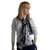 Slickblue Silver Leopard Design Silk Scarf, Lightweight & Soft, Elegant Women's Shawl – Perfect Gift, Two Sizes - 4 of 4
