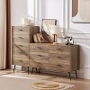 TIRAMISUBEST 5-Drawer Chest - Spacious and Stylish Chest of Drawers - Walnut Brown Mobile File Cabinet - 4 of 4