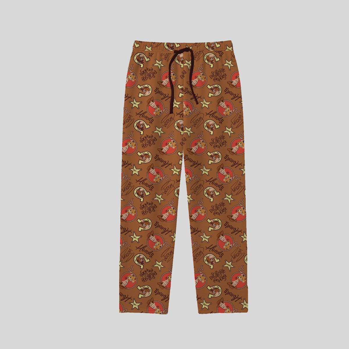 Men's Toy Story Woody and Bullseye Knit Lounge Pajama Pants - Brown