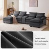 123"W Modern U-Shaped Sofa with Console, Cup holders and USB Ports, 6-seat Upholstered Couch Set with Chaise - ModernLuxe - 4 of 4