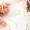 Sparkle and Bash 100 Pack Wedding Cocktail Napkins, Welcome to our Beginning (White, 5 In) - 2 of 4