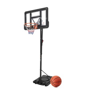 Coucheta Basketball Hoop Outdoor 10FT Height Adjustable, Portable Basketball Goals & Hoops with PC Backboard and Large Water/Sand Base - 1 of 4