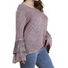 Women's Mineral Washed Layered Ruffled Bell Sleeve Top - Plus - umgee - 2 of 4