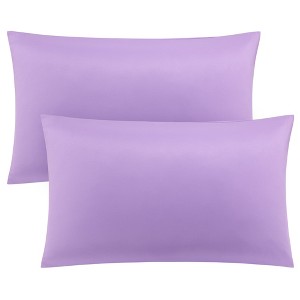 PiccoCasa Luxury Viscose from Bamboo Pillowcases with Zipper Closure 2 Pcs - 1 of 4