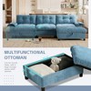 TIRAMISUBEST 104" L-Shaped Sectional Sofa - Multifunctional Armrest w/Charging Ports, Cup Holder & Storage Ottoman, Chenille Fabric - 4 of 4