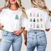 Simply Sage Market Women's Christmas Tree Chart Front and Back Short Sleeve Graphic Tee - 2 of 4