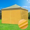 InstaHibit Privacy Sidewall Zipper UV30+ Fits 10x10ft Canopy Outdoor 1 Piece Orange - 2 of 4