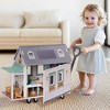 ROBOTIME Dollhouses, Pretend Play Set Dollhouse with Wheels, Moveable Toy for Kids, Multicolored, 26.38"*14.57"*7.48 - 2 of 4