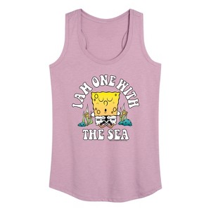 Women's - SpongeBob SquarePants - I'am One With The Sea Graphic Racerback Tank - 1 of 4