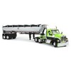 First Gear DCP 1/64 Lime Green & Black Kenworth W990 Day Cab with MAC Half Round End Dump Trailer 60-1660 - 2 of 4