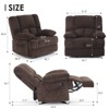 Grungis Recliner Sofa Chair with Side Pocket and Long Foot Rest,Adjustable Sofa with Soft Cushion Seat,Recliner Single Couch for Living Room - 2 of 4