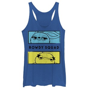 Women's Toy Story Ducky & Bunny Rowdy Panels Racerback Tank Top - 1 of 3