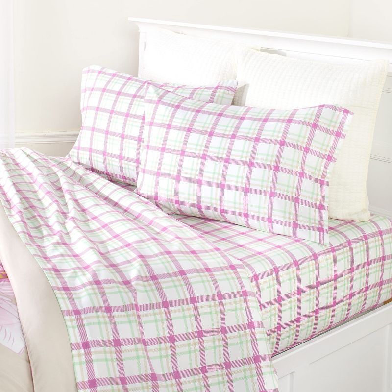 The Lakeside Collection Tartan Plaid Sheet Set - Rustic Farmhouse Bedding for Summer, 5 of 6