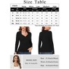 Coolmee Women's V Neck Long Sleeve Shirts Tunic Sweaters  Fall Fashion Clothes - 4 of 4